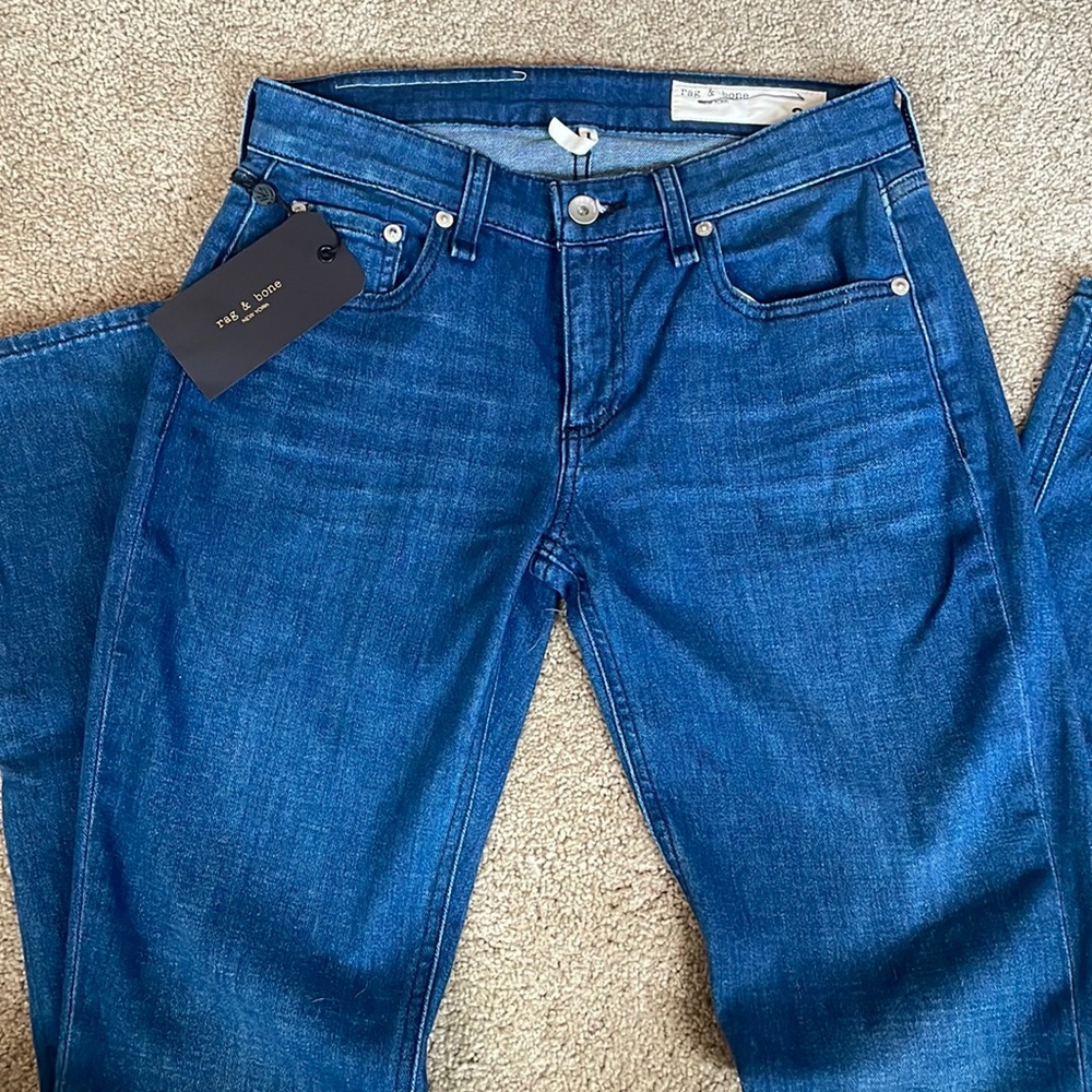 NWT Rag and Bone low rise slim boyfriend jeans size 24